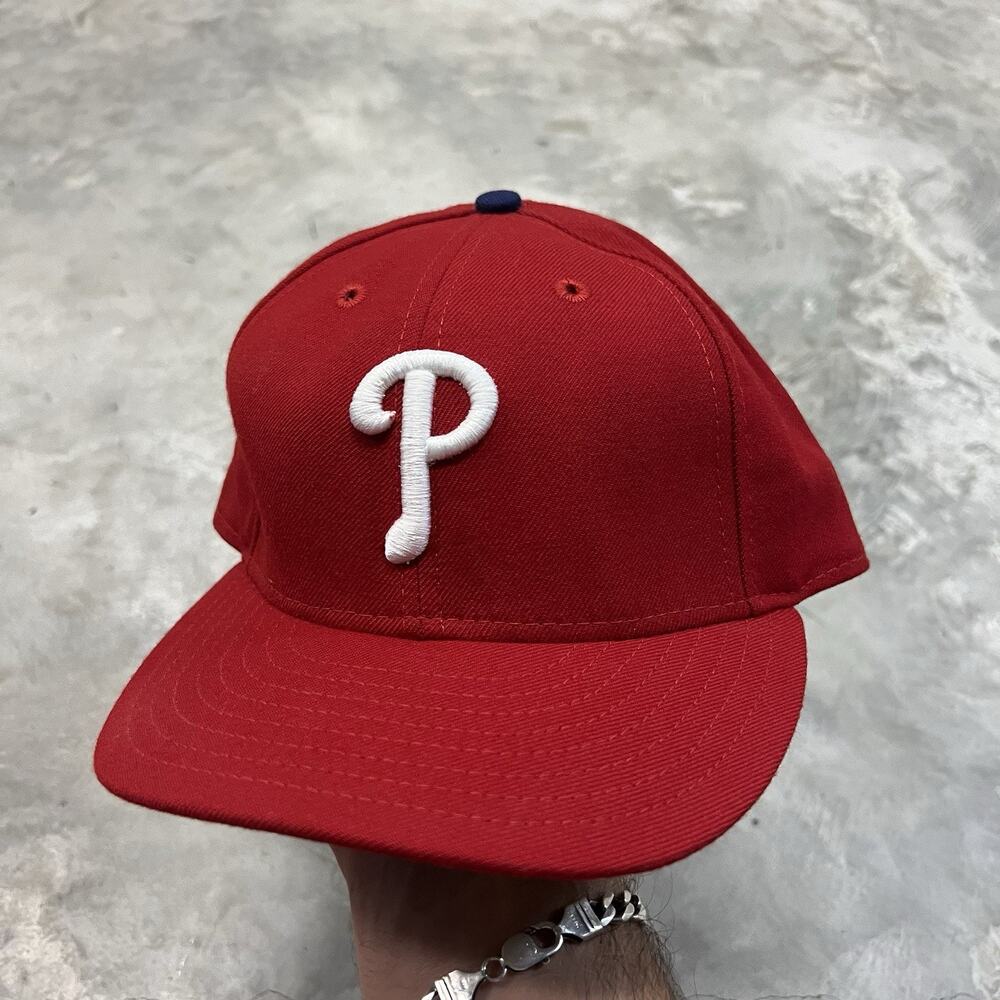 Vintage Philadelphia Phillies New Era Pro Model Fitted Hat 7 3/8 Wool Made n USA